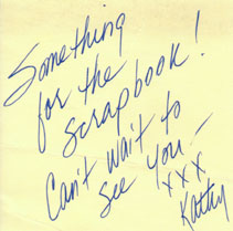 Note from Kathy Duff